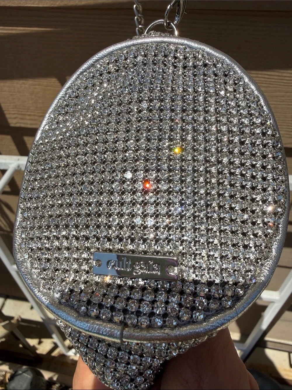 Cult Gaia NEW Silver Rhinestone Chain Shoulder Bag the sparkle ✨ ❤️‼️